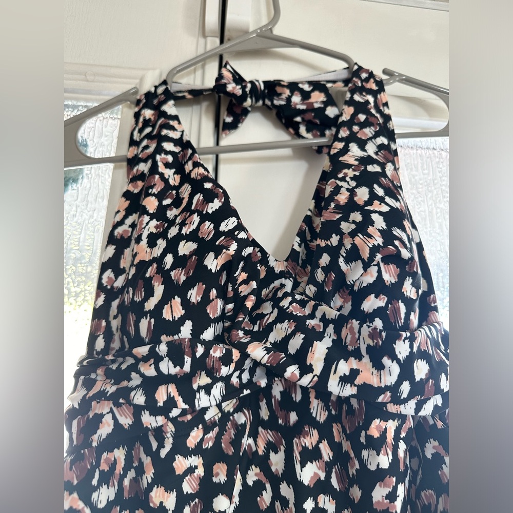 Isabel Maternity size large one piece suit, Leopard print
